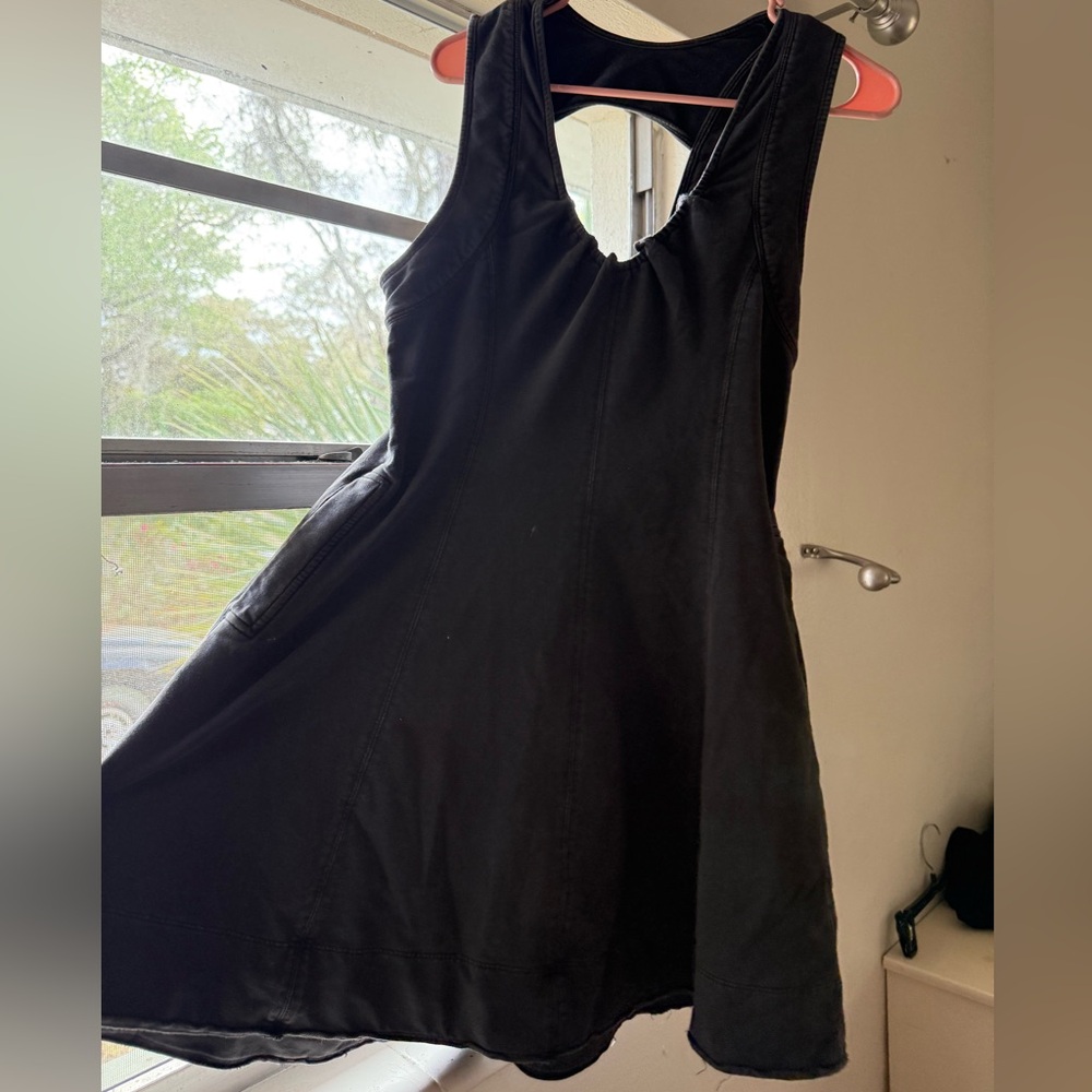 Anthropologie Black Sleeveless A-Line Mini Dress
